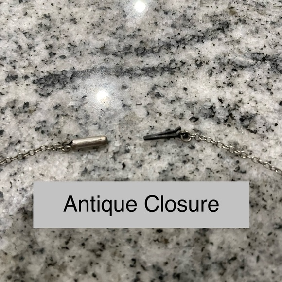 Antique | Statement | Necklace | England | Blue Glass | Art Nouveau | Unmarked - Picture 9 of 10